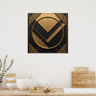 Golden Geometry Poster
