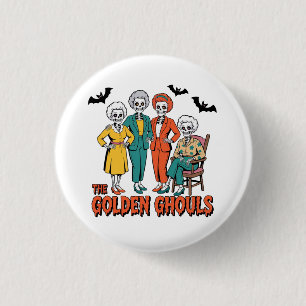 Golden Ghouls Girls' Halloween 3 Cm Round Badge