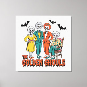 Golden Ghouls Girls' Halloween Canvas Print