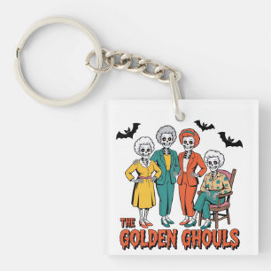 Golden Ghouls Girls' Halloween Key Ring