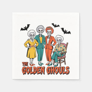 Golden Ghouls Girls' Halloween Napkin