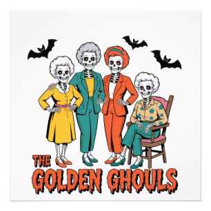 Golden Ghouls Girls' Halloween Photo Print