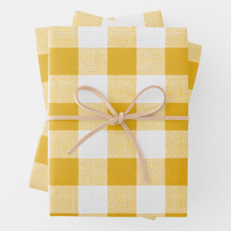 Golden Gingham wrap from the Golden hour colection Wrapping Paper Sheet