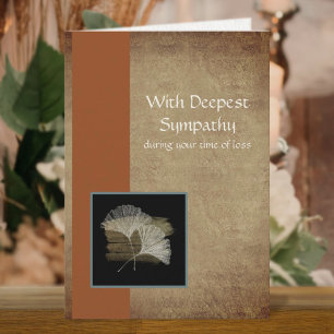 Golden Ginkgo Business Sympathy Card