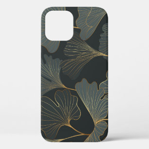 Golden Ginkgo: Luxurious Floral Deco. iPhone 12 Case