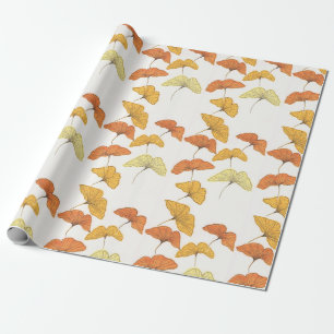 Golden Ginkgo Wrapping Paper