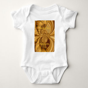 Golden Giraffe Art Print Baby Bodysuit