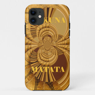 Golden Giraffe Art Print iPhone 11 Case