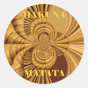 Golden Giraffe Art Print Classic Round Sticker