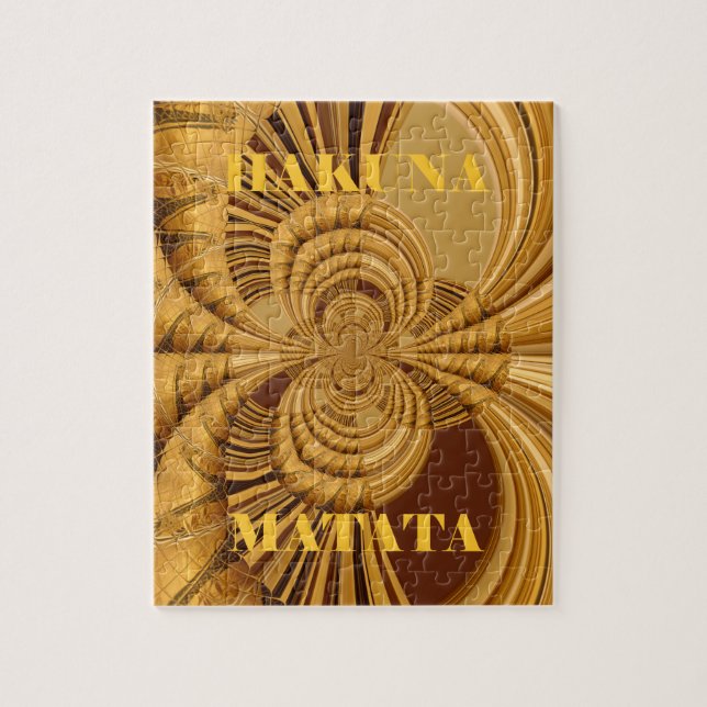 Golden Giraffe Art Print Jigsaw Puzzle (Vertical)