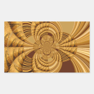 Golden Giraffe Art Print Rectangular Sticker