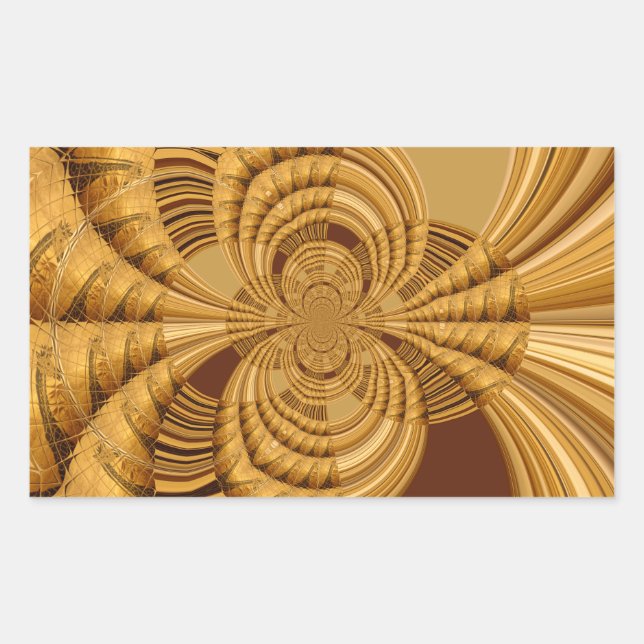 Golden Giraffe Art Print Rectangular Sticker (Front)