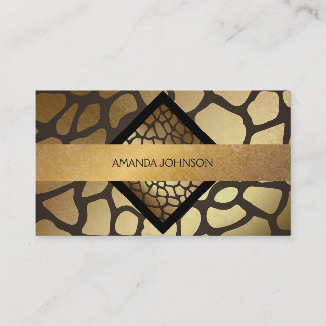 Golden Giraffe Chocolate Vip Business Card (Front)