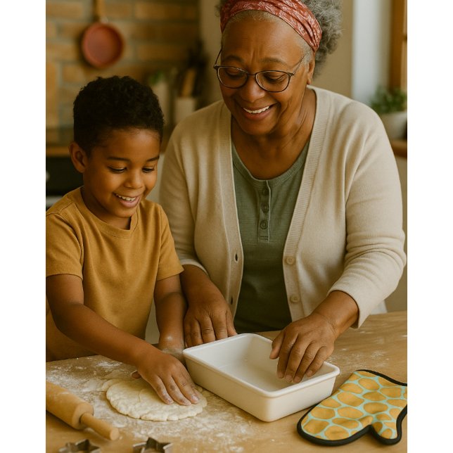 Golden Giraffe Family Theme Oven Mitt & Pot Holder Set (Creator Uploaded)