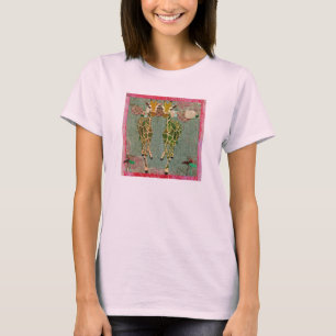 Golden Giraffes Pink Twilight  T-shirt