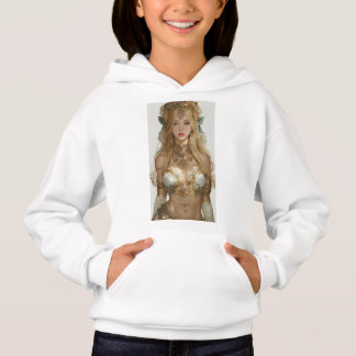 Golden Girl Anime Portrait Hoodie For Women