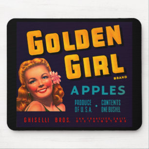 Golden Girl Apples Mouse Pad