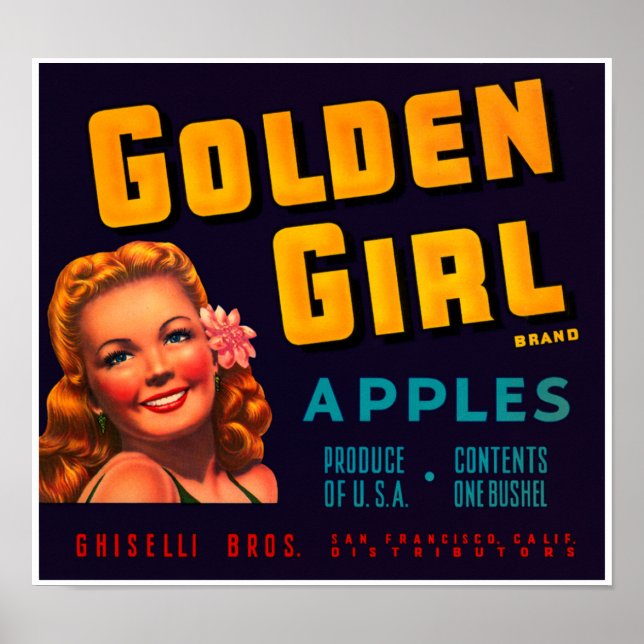 Golden Girl Apples Poster (Front)