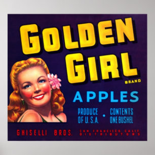 Golden Girl Apples Poster