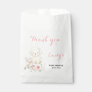 Golden Girl Baby Shower Golden Retriever Floral Favour Bag