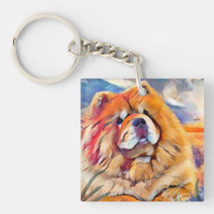 GOLDEN GIRL chow Key Ring