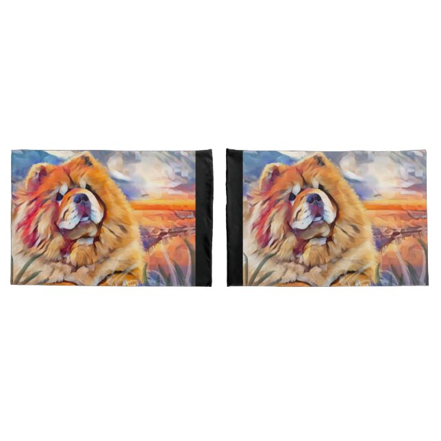 GOLDEN GIRL chow Pillowcase pair STANDARD (Back-Set)