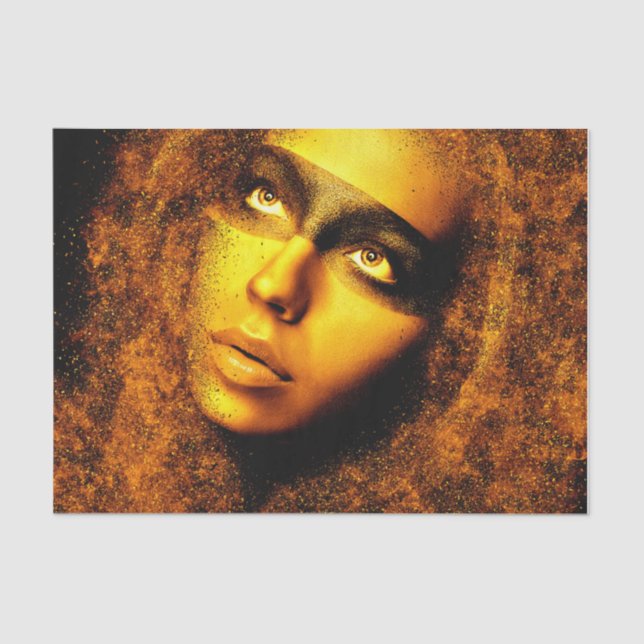 Golden Girl Decoupage Tissue Paper (Front)