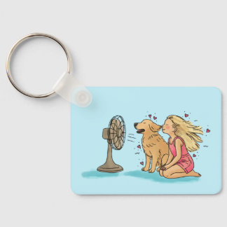 Golden Girl Fan Key Ring