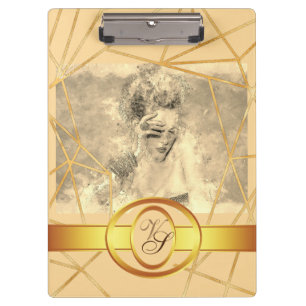 Golden Girl Fashion Modern Elegant Vintage Clipboard