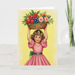 Golden Girl Harvest Basket Card