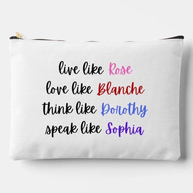 Golden Girls Life Wisdom Typography  Accessory Pouch (Front)