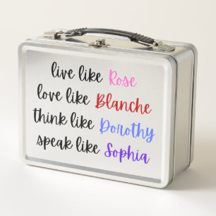 Golden Girls Life Wisdom Typography Metal Lunch Box