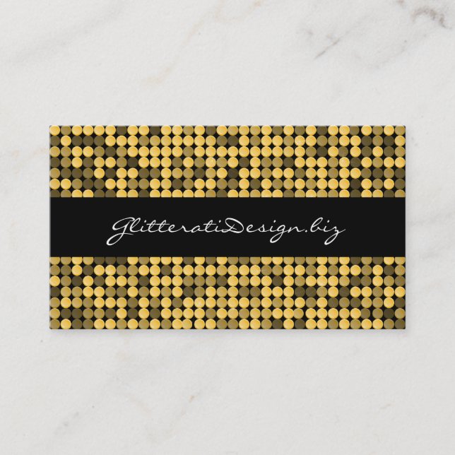 Golden Glam Business Card (Front)