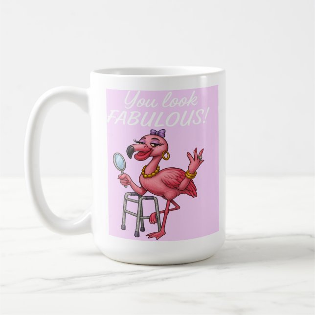 Golden Glam Flamingo Coffee Mug (Left)