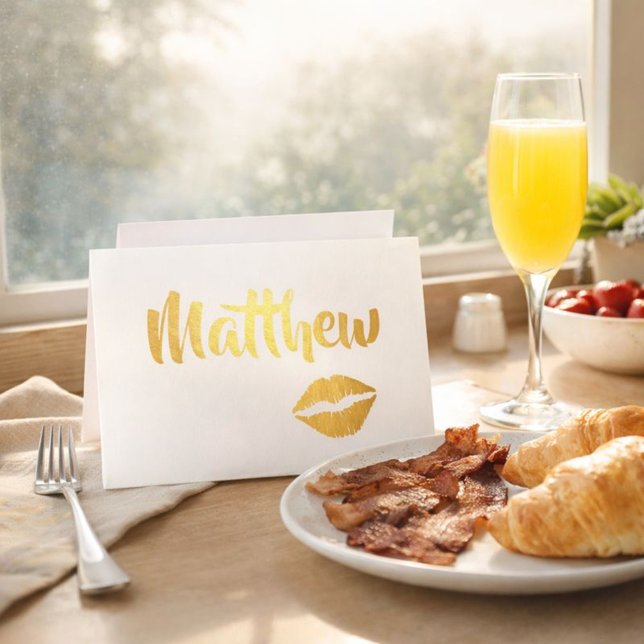 Golden Glam Kissy Lips  Foil Card (Creator Uploaded)