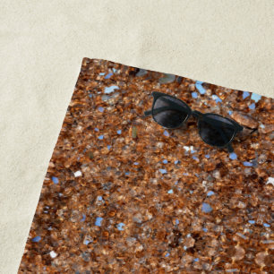 Golden Glass Bronze Glam Beach Towel