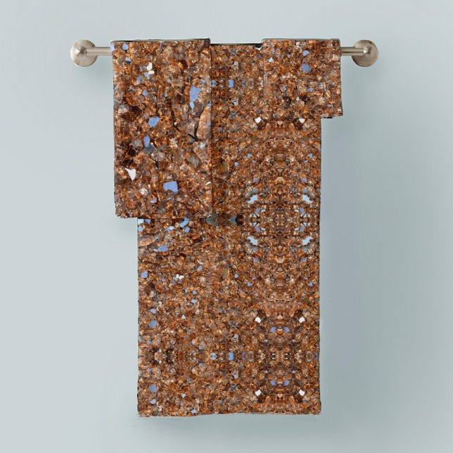 Golden Glass Brown Bath Towel Set (Creator Uploaded)