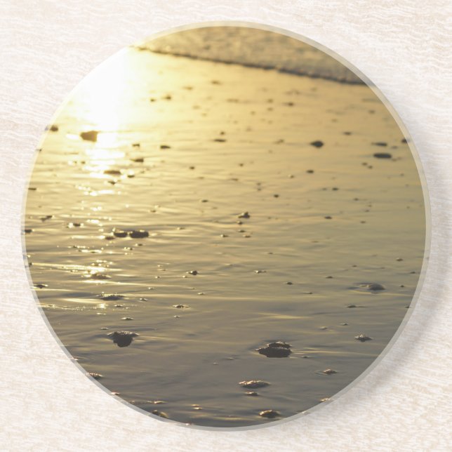 Golden Glassy Sand Coaster (Front)