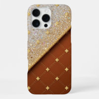 Golden Glimmer - Glitter & leather