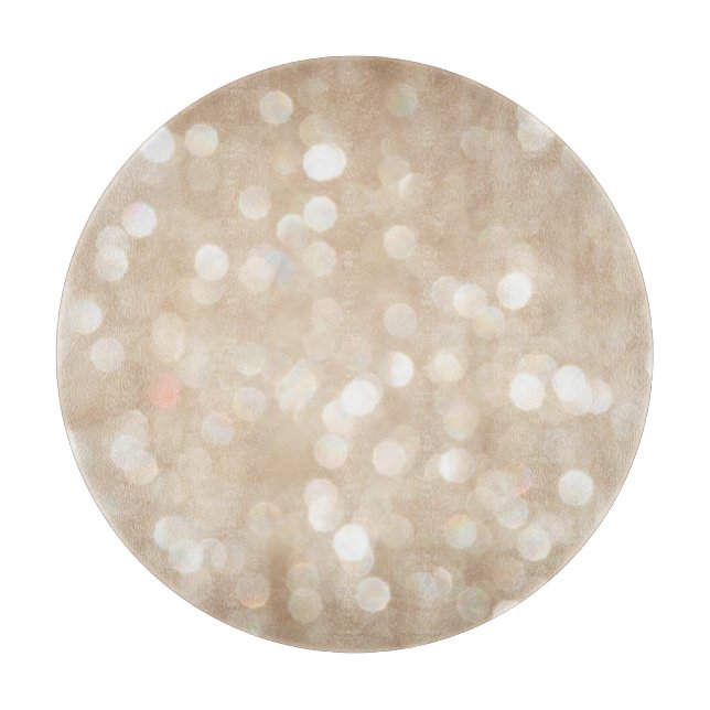 Golden glitter, blurred Christmas background. Cutting Board (Front)