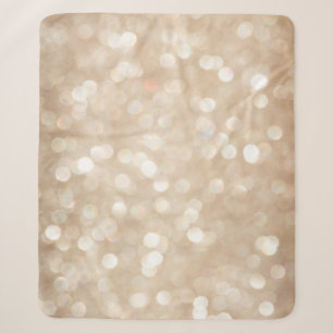 Golden glitter, blurred Christmas background. Sherpa Blanket