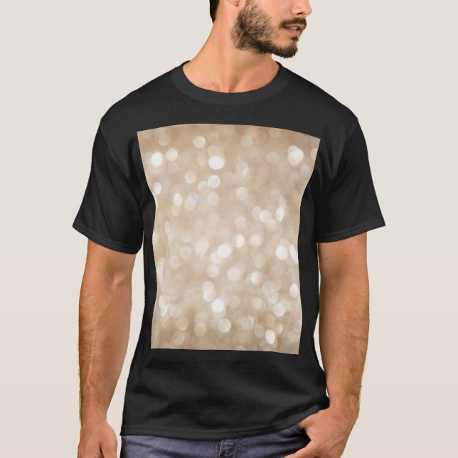 Golden glitter, blurred Christmas background. T-Shirt (Front)