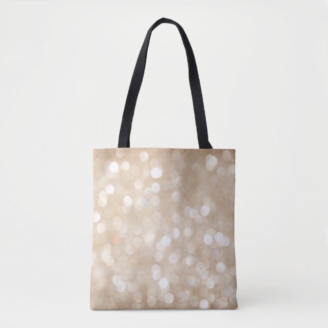 Golden glitter, blurred Christmas background. Tote Bag (Front)