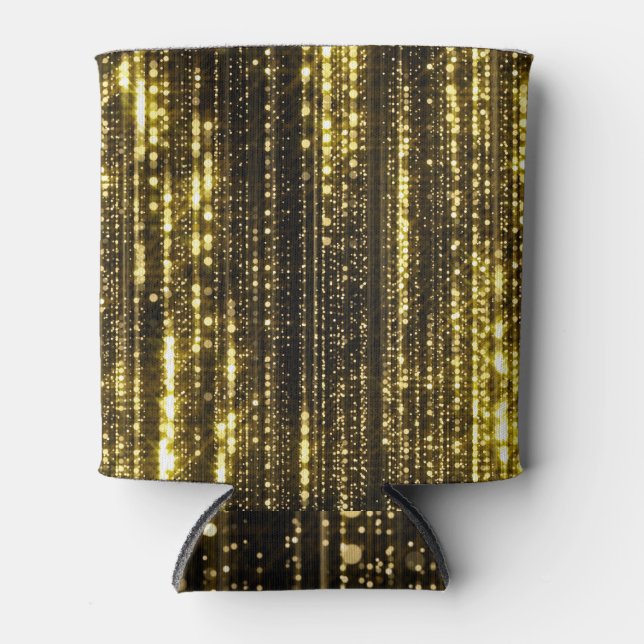 Golden Glitter: Bokeh Particles Background Can Cooler (Front)