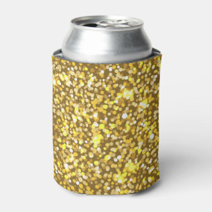 Golden glitter can cooler