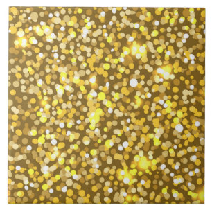 Golden glitter ceramic tile