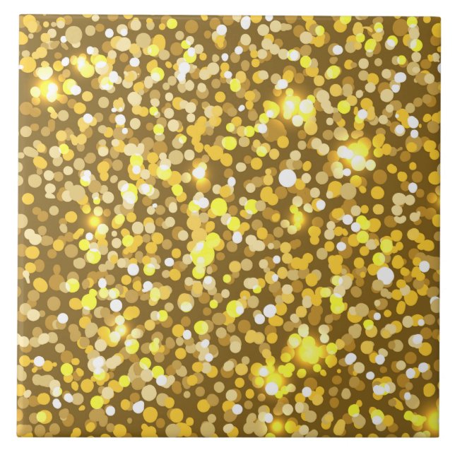 Golden glitter ceramic tile (Front)