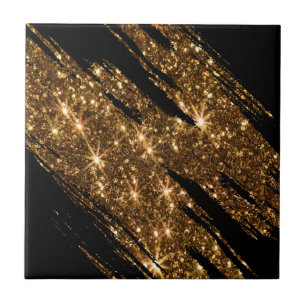 Golden Glitter Ceramic Tile