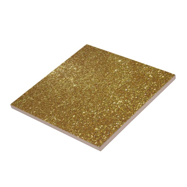 Golden Glitter Digital Print Ceramic Tile (Side)