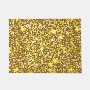 Golden glitter doormat